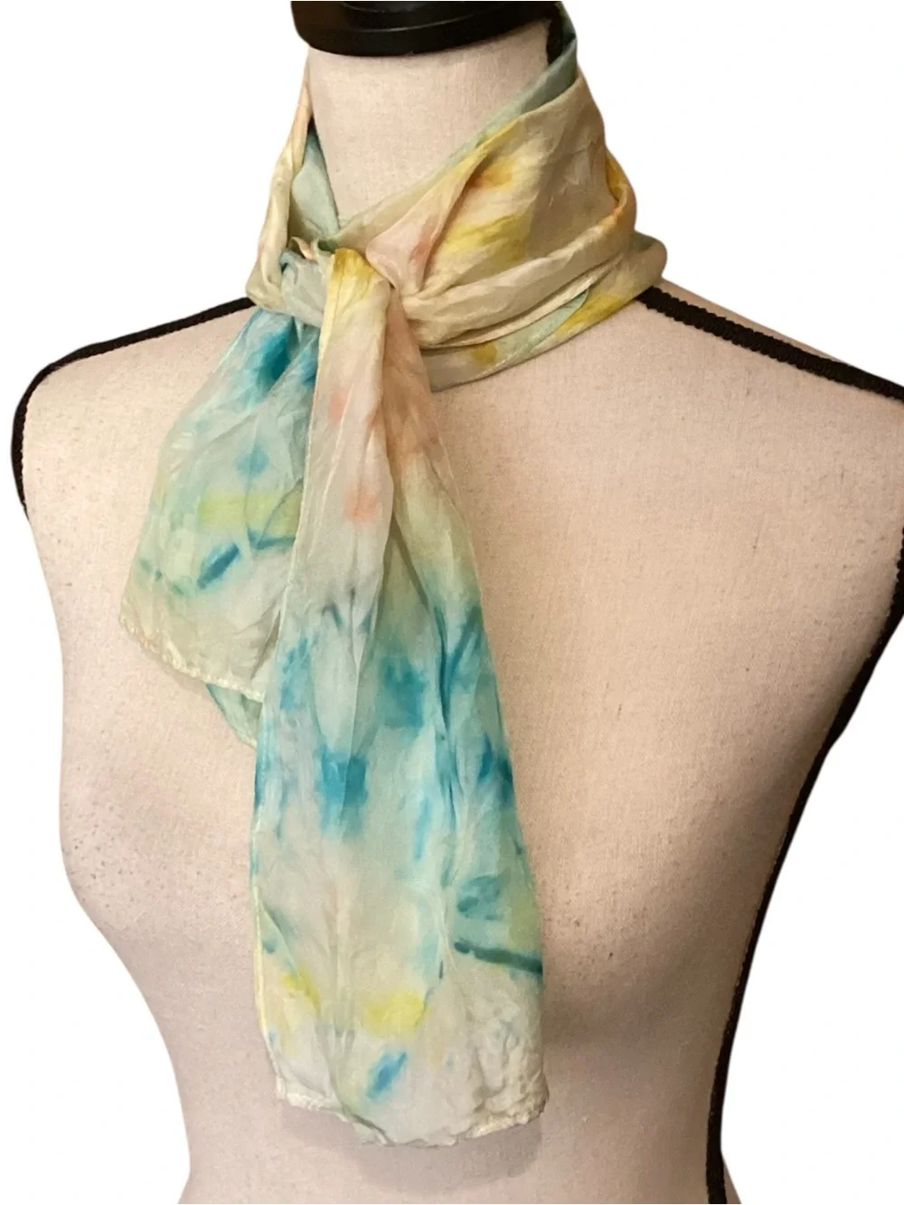 Lot of‎ 3 Scarves Owls Silk Striped Linen Cotton